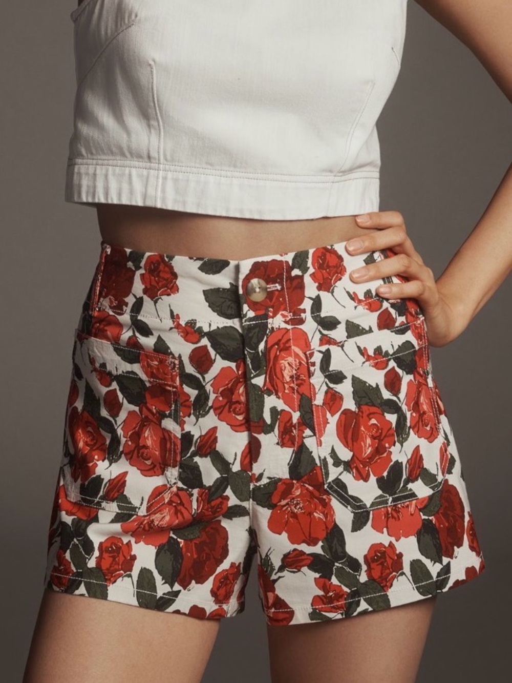 Maeve Anthropologie 🌹 Colette Magic Fabric Floral Shorts NWT Size 27